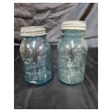 Pair of Blue quart Ball perfect masons.