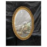 Gold gilded mirror 26 X 18 inches