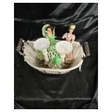 Candle holders elegant lady doll
