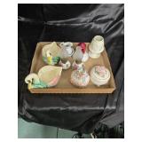 Swans lamps trinket boxes etc.