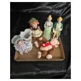 Victorian courting couple vases DK ape