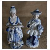 Victorian figurines 9 inches tall.