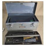 Craftsman tool box with tools.