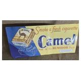 Camel sign. Smoke a fresh cigarette  Camel in the