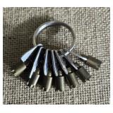 Ring of vending machine keys