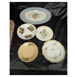5 plates and platters