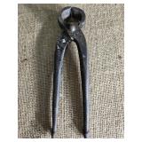 Antique zippers for showing a horse plus nail