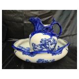 Bowl and Pitcher set. Made in Stafforshire