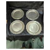 4 tin serving trays 12 inches diameter