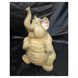 Ceramic Elephant Cookie Jar Ade in China. 12
