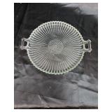 Beautiful glass serving platter with handles 14