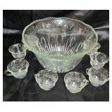 Punch bowl and 8 cups 12 inches diameter