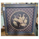 Geese art print. 22 X 22 inches