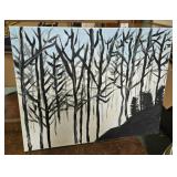 Oil on canvas trees