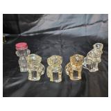 Six antique Candy Containers. Dogs