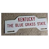 Kentucky the blue grass state tag topper. For top
