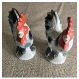 Pair of country roosters 6 inches tall.