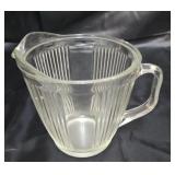 Clear mid century modern pitcher 6 inches