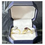 Pair of rings marked 14k HGE