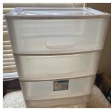 Plastic storage drawers
