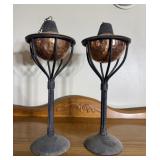 Hammered copper lamp