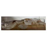 Clear glass trinket dishes