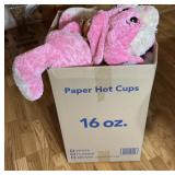 Large box of toys and stuffed animals