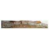 5 Crystal ash trays