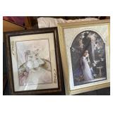 pair of lady pictures