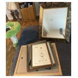 Group of frames and mirror
