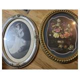pair of oval pictures