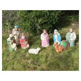 Blow mold nativity set mother Mary does have a