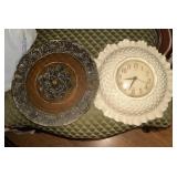 plastic hobnail clock and other decoration