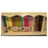 Top shelf of books