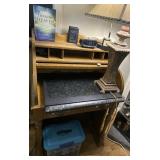 Desk includes marble top on it currently