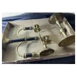 brass candle holders