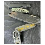 group of 3 knives and multitool