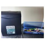 paper shredder and writing utensils