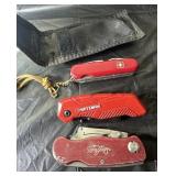 3 knives and case