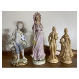 Lot of 4 misc figurines - left one has chip