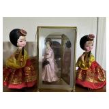 Group of 3 Asian dolls