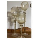Lot of 3 decorative candle holders
