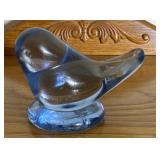 light blue bird paperweight