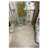 glass cutting board and plastic platter