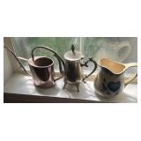 watering can, teapot, and pitcher