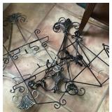 group of metal wall hangers