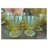 5 yellow sherbert cups Still in plastic