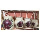 Set of 4 Home and Garden Stoneware canisters