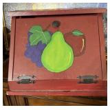 Painted wooden bread box