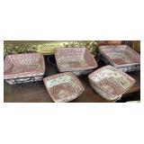 Temptations Bakeware old world cranberry Set of 5